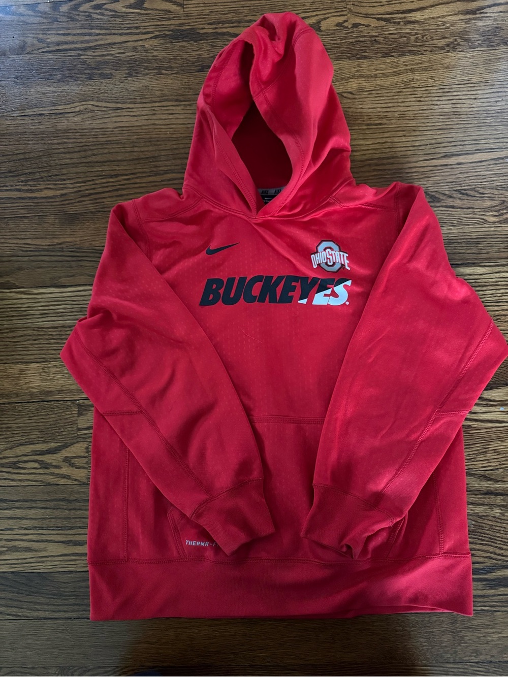 Nike Ohio State Red Therma-Fit Pullover Hoodie